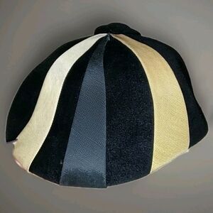 Sandra New York Velvety Cloche? (Or Riders Helmet Cover) Wide Ribbon Trim Sz.22